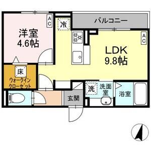 1LDK 間取り図