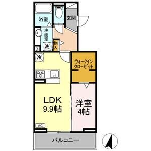 1LDK 間取り図