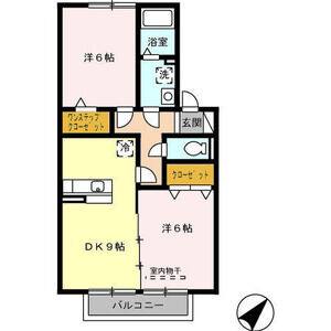 2DK 間取り図