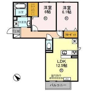 2LDK 間取り図