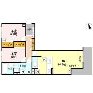 2LDK 間取り図