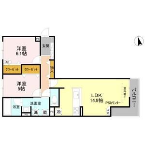 2LDK 間取り図