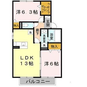 2LDK 間取り図
