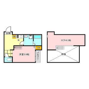 1K 間取り図