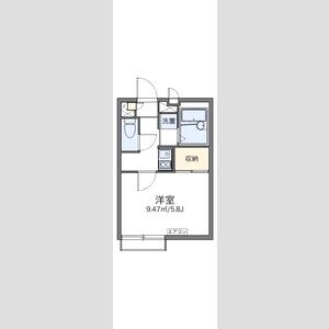1K 間取り図