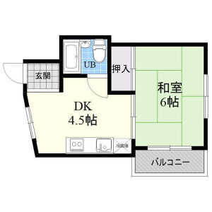 1DK 間取り図
