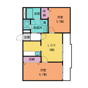 2DK 間取り図