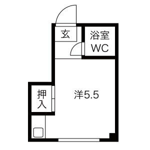 ワンルーム 間取り図