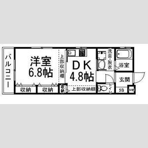 1DK 間取り図
