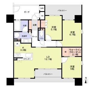 3LDK 間取り図