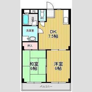 2DK 間取り図