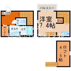 1K 間取り図