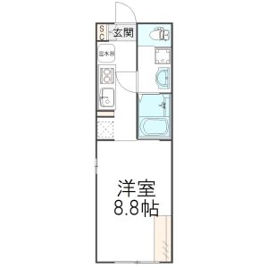 1K 間取り図