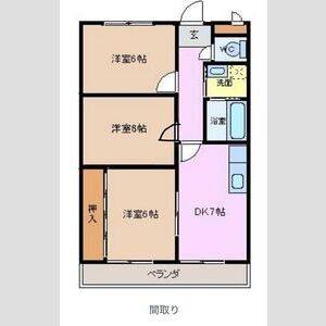 3DK 間取り図
