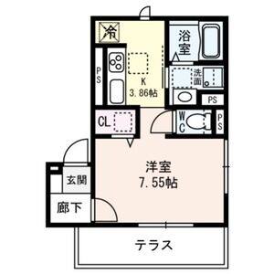 1K 間取り図