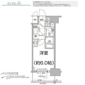1K 間取り図
