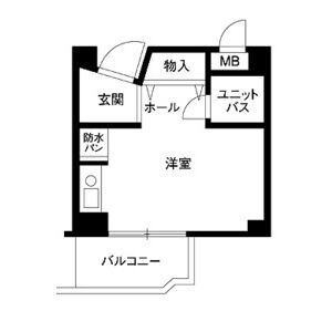 ワンルーム 間取り図