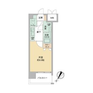 1K 間取り図