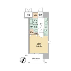 1K 間取り図