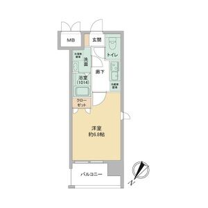 1K 間取り図