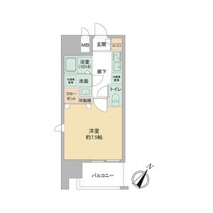 1K 間取り図