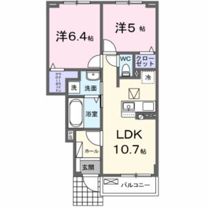 2LDK 間取り図
