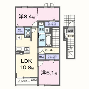2LDK 間取り図