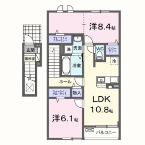 2LDK 間取り図