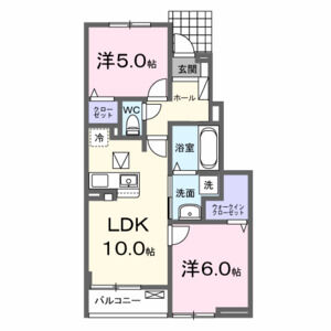 2LDK 間取り図