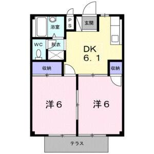 2DK 間取り図