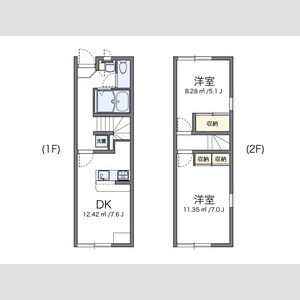 2DK 間取り図
