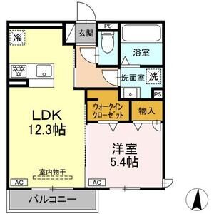 1LDK 間取り図