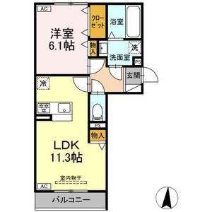 1LDK 間取り図