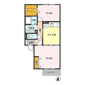 2DK 間取り図