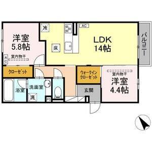 2LDK 間取り図