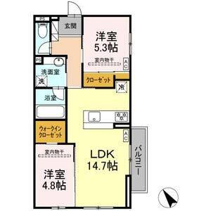 2LDK 間取り図