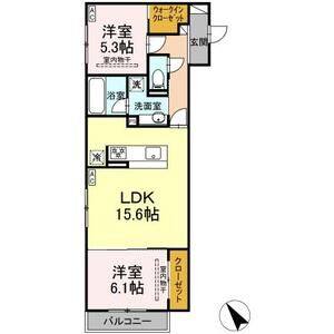2LDK 間取り図