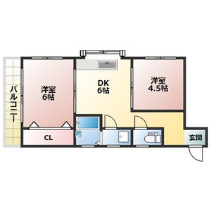 2DK 間取り図