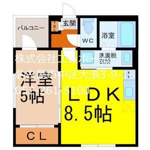 1LDK 間取り図