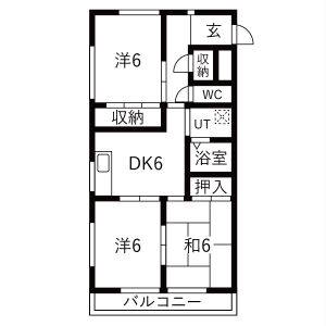 3DK 間取り図