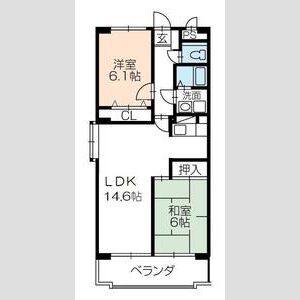 2LDK 間取り図