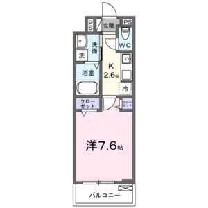 1K 間取り図
