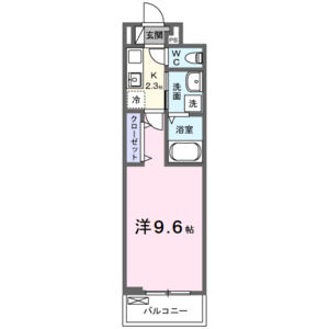 1K 間取り図