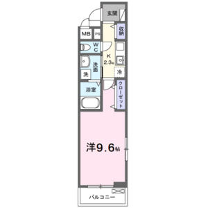 1K 間取り図