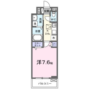 1K 間取り図