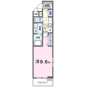 1K 間取り図
