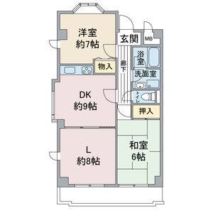 3DK 間取り図