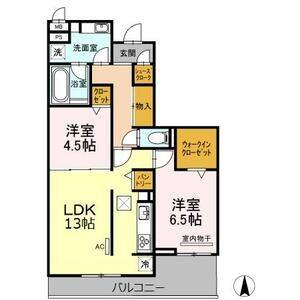 2LDK 間取り図