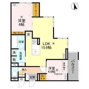 2LDK 間取り図