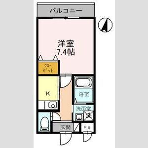 1K 間取り図